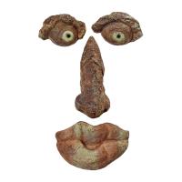 Decoración De Jardín Arte De Escultura De Rostro De Árbol En Resina Caricatura De Anciano Con Caras Y Piernas Para Exterior - details 9
