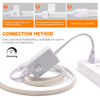 Tira De LED COB Flexible AC 220V Dimmerable Neón Impermeable 3000K 4000K 6000K Calor/Natural Blanco Decoración Para Jardín Hogar - details 7