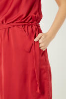 Vestido LOVE & MONEY satinado de tirantes con cinturón - REF: C2285 - details 5