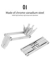 TOOPRE Set De Herramientas Multifuncionales Para Bicicleta De Montaña Desmontaje Combinación De Llaves De Fijación Hexagonal Y Destornilladores En Acero Cromo Vanadio 40CRV - details 3