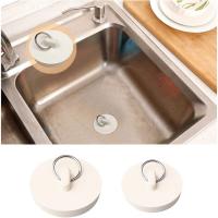 4 piezas de enchufar de baño, Tapon de fregadero de goma Tapon de fregadero de cocina con anillo colgante para baño, baño (4 Sises) - details 0
