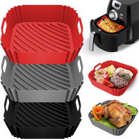 Alfombra De Silicona Para Air Fryer Recipiente Reutilizable Protector De Moldes De Hornear Accesorios De Cocina Gadgets De Cocina - details 1