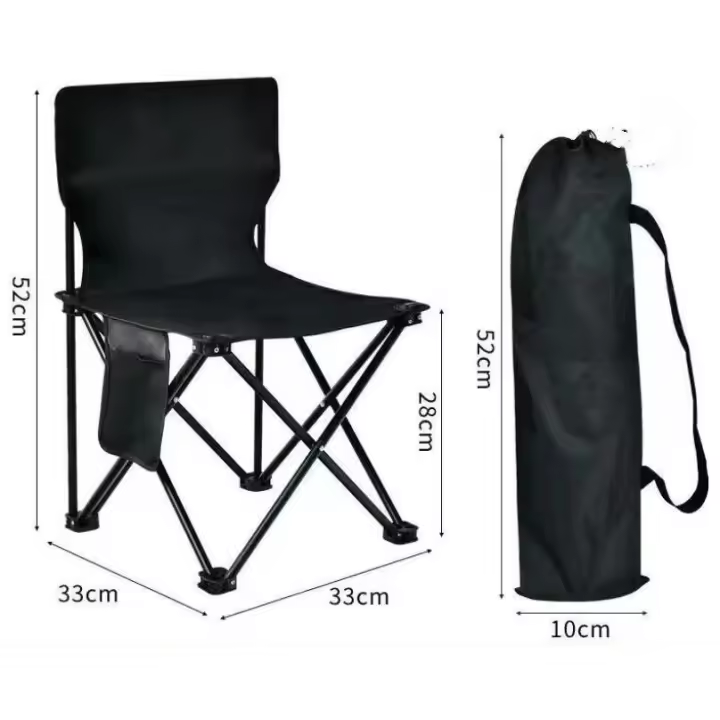 Silla de Playa Plegable con funda  ,SILLA CAMPING, Estructura de Acero Resistente,Asiento de Lona Impermeable ,Ideal para Playa o Camping ,Pesca, Estructura de Acero, - 1