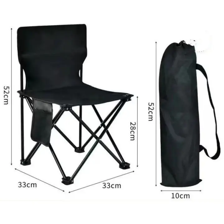 Silla de Playa Plegable con funda  ,SILLA CAMPING, Estructura de Acero Resistente,Asiento de Lona Impermeable ,Ideal para Playa o Camping ,Pesca, Estructura de Acero, - 1