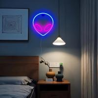 Luz LED De Neón Alienígena Cool Para Pared Con Control USB/batería Decorativa Para Dormitorio Regalo De Cumpleaños Juego De Fiesta Habitación Moderna - details 7
