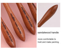 Cepillo De Uñas Con Manija De Sándalo Para Gel UV Efecto De Pincel Gradient Blooming Herramientas De Pintura De Arte De Uñas Con Diseño De Rayas Y Flores - details 4