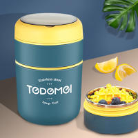 Caja De almuerzo de Maple inoxidable de 710ml con Cubo plegable-A prueba de fugas, Caja de Bento aislada para Escuela, oficina, camping y picnics-apropiado para lavavajas, Diseño apilable - details 0