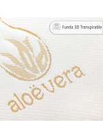 BLOOM STORE-Almohada Con Funda Aloe Vera 100% Fibras Suave Confortable Transpirable Adaptable Hipoalergénica Antiácaros Indeformable Ecológica 70/80/90/105/135/150Cm - details 0