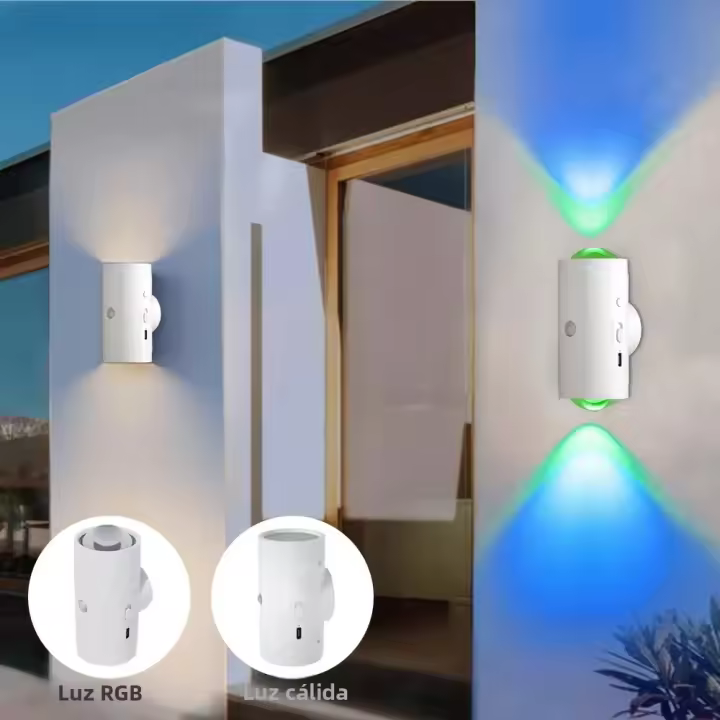 Lámpara De Pared LED Recargable Con Sensor De Movimiento RGB Dimmable Iluminación Ambiental Para Entrada Armario - 1