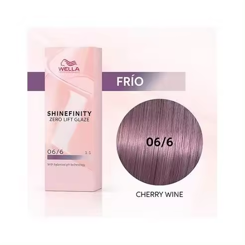 Coloracion Semipermanente Shinefinity Zero Lifth Glaze 06/6 Cool Cherry Wine 60 ml. Wella - 1