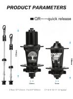 TANKE 120 Click Hub 6 Rodamientos Para Bicicleta De Montaña MTB Frente Y Trasero 28 32 36 Agujeros QR Thru-axle Disc Brake Hubs HG - details 11