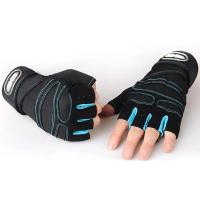 Guantes Tácticos De Medio Dedo Antideslizantes Para Hombres Y Mujeres Soporte De Muñeca Para Levantamiento De Pesas Ciclismo Deportes - details 8