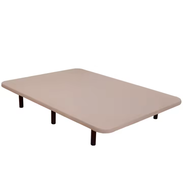 Base Tapizada para Dormitorio 3D Estilo Contemporáneo en Color Beige con 5 Refuerzos Trasversales 105x200 cm (CON 6 Patas) - 1
