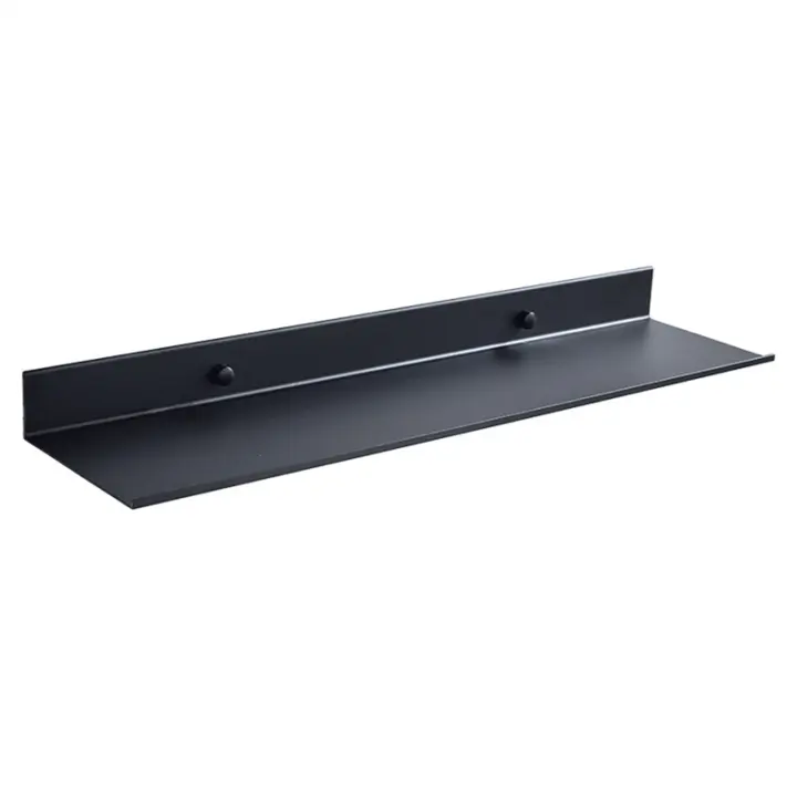 Estante de Pared Flotante Negra para Cocina y Baño Organizador de Espejo de Metal para Ducha Estante de Esquina de Aluminio Multinivel Instalación en CHINA - 1