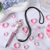 1Caja De 60 Piezas Anillos De Silicona Ajustables En 3 Tamaños Para Lanyard De Collar Soporte Multipropósito En Rosa - details 3