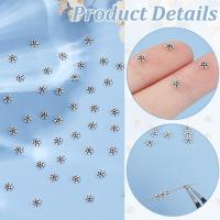 40 Piezas De Perlas Espaciadoras De Plata 925 En Forma De Flor Daisy Para Pendientes Collares Colgantes Accesorios De Joyería - details 3