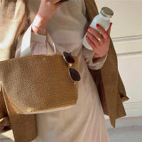 Bolso de hombro trenzado para viaje, bolsa de playa de gran capacidad, estilo trenzado de paja, a la moda, 01 - details 2
