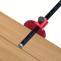 Gancho De Marcado De Rueda Juego De Guía Para Encimera De Aleación De Aluminio Herramienta De Marcado Scribing Para Carpintería Con Escala Ruler En Pulgadas/MM 1:5 1:8 - details 7