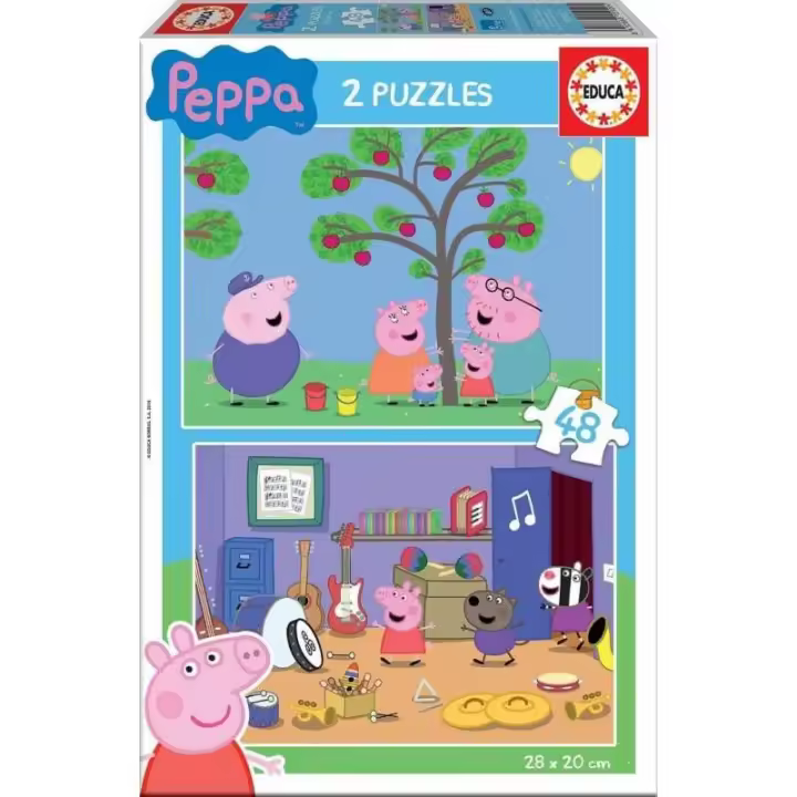 Educa Rompecabezas Peppa Pig 2x48 Piezas para Niños - 1