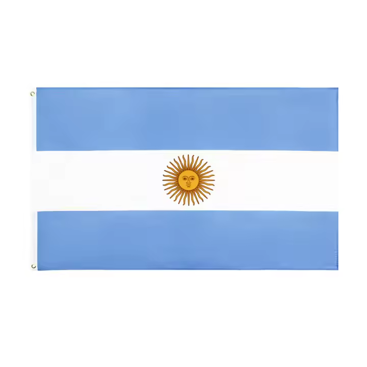 Bandera De Argentina 90x150 Cm Para Decoración Material Poliéster Estilo Colgante Sin Material De Palo Incluido - 1