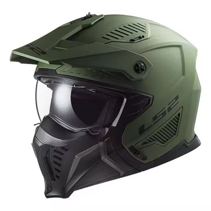 Ls2 Casco Convertible Of606 Drifter Verde Adulto - 1