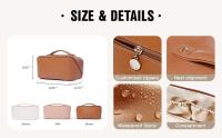 Bolsa De Maquillaje EACHY Para Viajes Gran Capacidad Impermeable Pouch Abierto Toiletry Bolsa De Cosméticos Para Mujeres - details 5