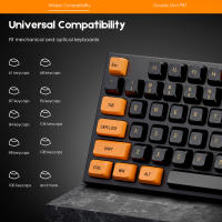 GMK Keycaps Set De 150 Teclas Doble Choque CSA Perfil PBT Para Teclado Mecánico De Juego Capas Negras Y Naranjas - details 6