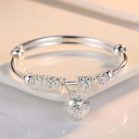 Pulseras Ajustables De Bolas Con Campanas Huecas En Plata De Alta Calidad Para Mujer Joyería De Moda Para Fiestas Y Bodas Regalos Del Festival - details 0