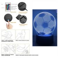 Lámpara De Noche LED 3D De Fútbol Ilusión Infantil Bola De Fútbol Táctil Decoración Para Habitación De Niños Regalo Luz De Mesa - details 14