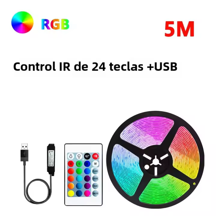Tiras LED RGB Bluetooth Control Para TV Y Decoración De Habitaciones Y Fiestas 5V Tapa De TV Lámpara Inteligente Para Decoración De Bodas - 1