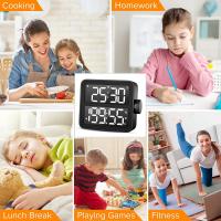 Temporizador De Cocina Digital Grande Con Pantalla Doble Temporizador Para Estudio Interior Temporizador De Escritorio Para Dormitorio Marca NOKLEAD Origen Mainland China - details 4
