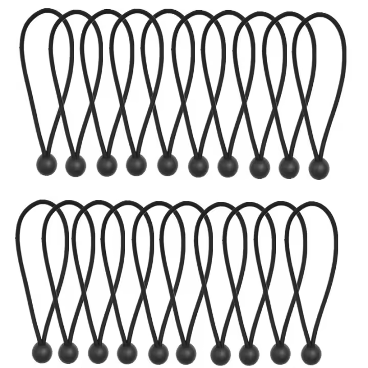 20pcs Cuerdas De Bungee Elásticas Para Exterior Correa De Balón Portátil Para Armar Tienda Fijar Tarpaulin Canopy Awan Para Refugio De Alta Resistencia - 1
