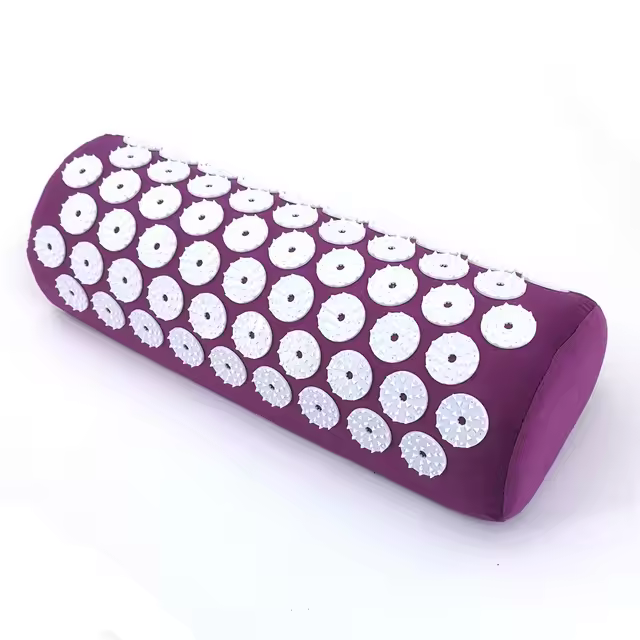 Almohadas De Masaje De Yoga Con Grandes Puntos De Toque Para Mejor Masaje De Cuello Espalda Y Pies Color Morado Para El Hogar - 1