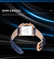 Reloj De Pulsera Deportivo Militar MEGIR Para Hombre Cronógrafo Cuarzo Rectangular Correa De Cuero Resistente Al Agua Y Shock - details 12