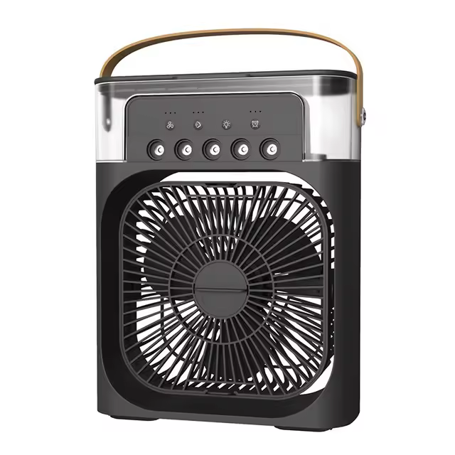 Ventilador de aire acondicionado portátil, minirrefrigerador de Aire evaporativo, Con Luces Led de 7 Colores, temporizador DE 1/2/3 horas, 3 velocidades de Viento, Envio desde España - 1
