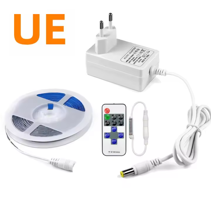 Tira De Luces LED Dimmable DC12V Con Control Remoto RF Blanco/Blanco Cálido 2835 Para Iluminación Doméstica Resistente Al Agua - 1