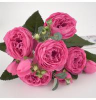 Ramo De Flores Artificiales Peonía De Seda Para Decoración De Casamiento Y Hogar Piezas Pequeñas Diseño De Bouquet Para Interior - details 13