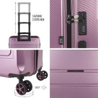 Juego de 2 Maletas Moradas Colección Oxford Jaslen: Mediana + Cabina en ABS-RPET texturizado antirayaduras - 4 Ruedas Dobles Giratorias 360º - Candado TSA - 2 Años de GARANTÍA - details 1