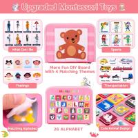 Juguete Educativo Sensorial Montessori Para Niños Pequeños Tablero Ocupado Fomenta Los Desarrollo De Las Habilidades Motoras Finas Juguete De Viaje Regalo Educativo - details 8