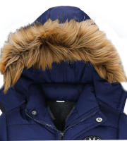 Chaqueta De Algodón Grueso Para Niños Con Cara Sonriente Cartoon Resistentes Al Viento Y Calientes Con Capucha Moda Invierno Cierre De Cremallera Estilo Europeo Y Americano Talla Regular - details 5