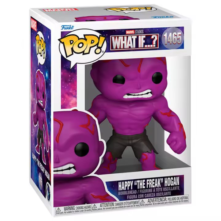 Figura Pop Marvel What If Happy The Freak Hogan-Figura de Vinilo Coleccionable - Idea de Regalo- Mercancia Oficial - Juguetes para Niños y Adultos - Movies Fans - Muñeco para Coleccionistas y Exposición - 1