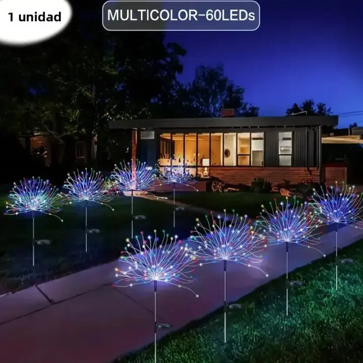 Luces Solares Para Jardín Garedn Con 8 Modos De Iluminación Y Control Remoto Impermeables LED Decoraciones Luz Para Exterior - 1