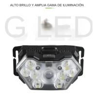 Linterna Frontal LED 9 Luces Con Sensor De Movimiento Recargable USB Para Pesca Camping Y Actividades Al Aire Libre Luz Portátil - details 1