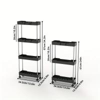 Estante De Baño Con Ruedas Almacenamiento En El Toilete 3/4 Capas Carrito De Utilidad Móvil Plataforma De Almacenamiento Multifuncional - details 5