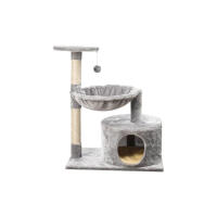Marco de escalada para gatos gris, plataforma de salto para gatos, torre para gatos, columna para gatos integrada sin ocupación, columna de sisal gruesa, juguete para gatos, 55 x 35 x 72 cm - details 0