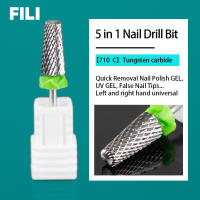 Juego De 5 En 1 Brocas De Carburo De Titanio Para Uñas Herramienta De Manicura Para Eliminar Polvo De Uñas Y Aplicar Gel UV Accesorios Para Maquillaje - details 7