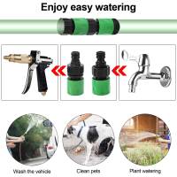 Accesorios de manguera de agua de liberación de conexión rápida para jardín, conectores de plástico, macho y hembra, 3/4 pulgadas, 10 piezas - details 4