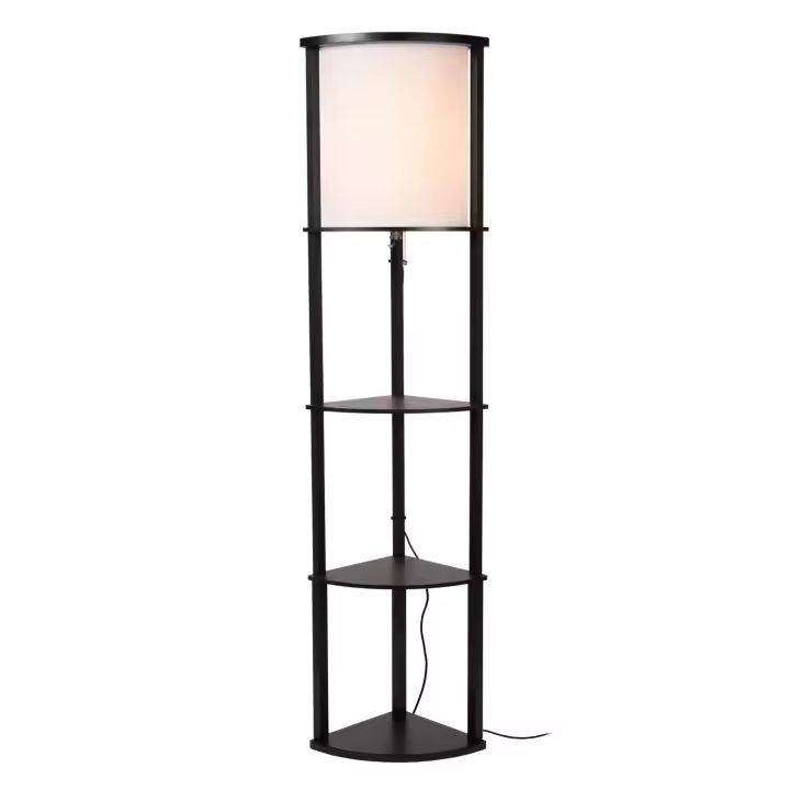 Lucide MENNO - Lámpara de suelo - 1xE27 - Negro - 1