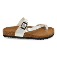 PuntoSalao Sandalias esclava plana anatómica mujer color plata - details 0