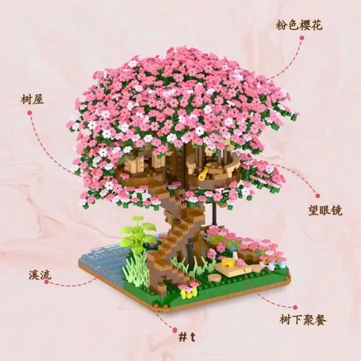Bloques De Construcción Creativos Sakura House 2000 Piezas Vistas De La Ciudad Modelo De Arquitectura Juguete De Bloques Micro Para Niñas Y Niños Adultos Regalo - 1